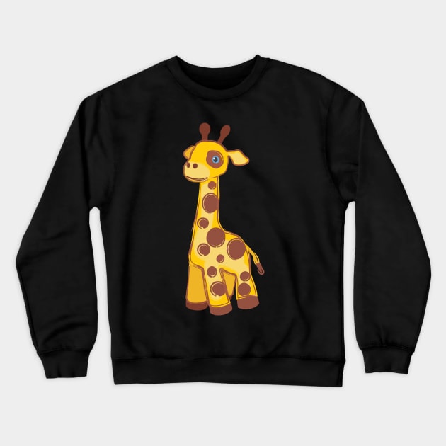 Baby Giraffe Crewneck Sweatshirt by evisionarts